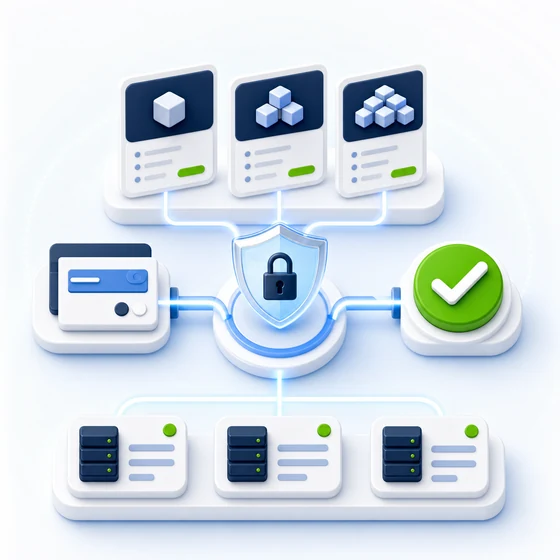 Secure proxy order flow illustration