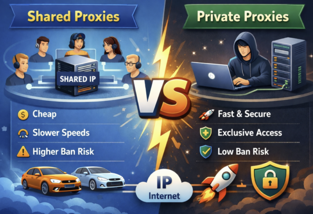 difference shared private proxies
